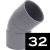 COUDE PVC 1/8 032 FERRO