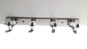 PORTE MANTEAU 4 DAUPHIN CHROME