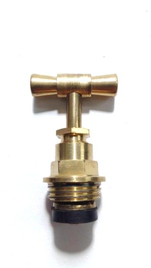 TETE ROBINET ARRET JAUNE 1/2 FILETAGE LONG