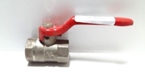 VANNE BILLE 1/2 FF POIGNEE ROUGE ECO