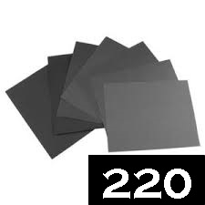 PAPIER ABRASIF FEUILLE NOIRE 220 – BRICO RIBISS