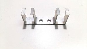 SUPPORT TRINGLE CARRE DOUBLE INOX