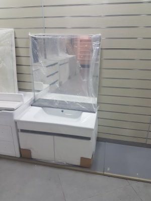 MEUBLE SDB 080 SUSPENDU K3 BLANC