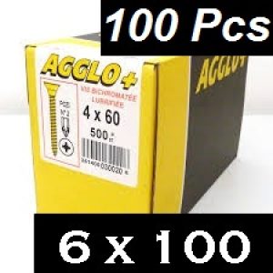 VIS AMERICAIN 6X100 BOITE 100 PCS