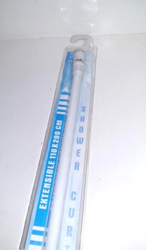 TRINGLE DOUCHE 110-200CM BLANC