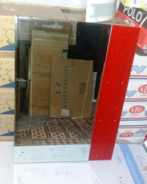 MIROIR 80X60 ROUGE REF:1114