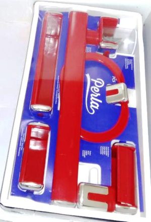 COFFRET SDB PLASTIQUE ROUGE PLA