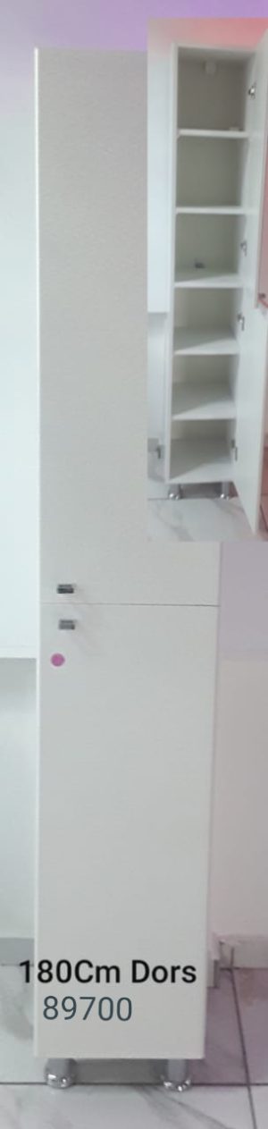 ARMOIRE POSER BLANC 180 CM DORS REF:89700