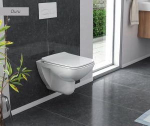 CUVETTE WC SUSPENDUE AVEC ABATTANT DR BLANC