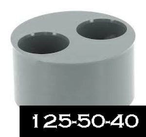 REDUCT PVC DOUBLE 125-50-40 AIV