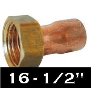DOUILLE CUIVRE 16 – 1/2 ECROU