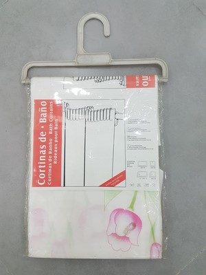 RIDEAU DOUCHE CORTINAS DE BANO BLANC