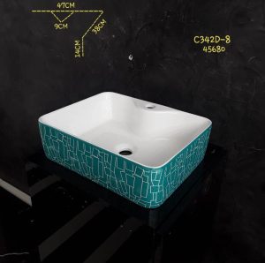 VASQUE POSER 47 CARRE BLANC VERT CANARD C342D-8