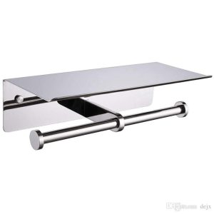 PORTE PAPIER CHROME DOUBLE