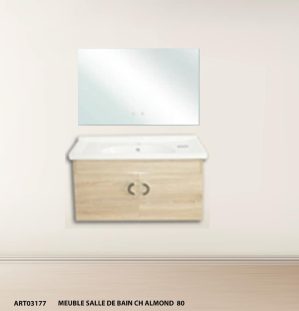 MEUBLE SDB 080 SUSPENDU CH ALMOND 03177