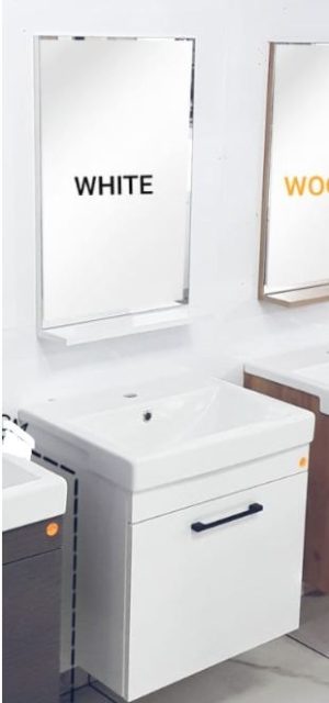 MEUBLE SDB 055 SUSPENDU BLANC VA