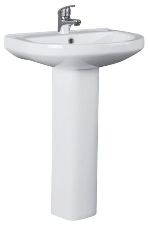LAVABO COLONNE 56X45 ORCA TULIPE BLANC