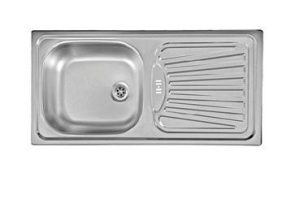 EVIER INOX 43.5×76 SIM AV EGOUTTOIR ENCASTRE REF:SS201