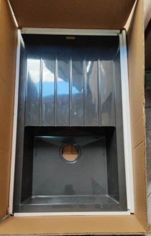 EVIER PLASTIQUE 86X50 SIM AV EGOUTTOIR ENCASTRE NOIR