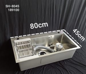 EVIER INOX 80X45 POLISH SIM SS EGOUTTOIR ENCASTRE