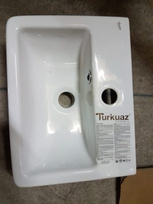 VASQUE POSER MINI (LAVE MAIN ) 28X37 CM BLANC