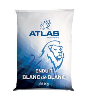 ENDUIT 25 KG BLANC DE BLANC ATLAS