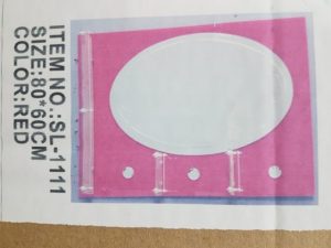MIROIR SIPMLE 80X60 ROUGE 1111 RO