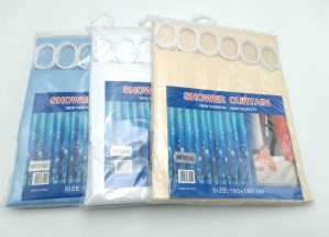 RIDEAU DOUCHE 180X180 BLANC/BLEU/JAUNE REF:01160