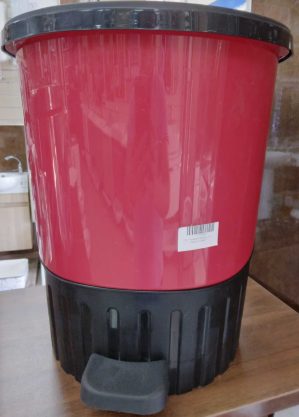 POUBELLE PLASTIQUE 14 L ROUGE TURKEY 01062-G
