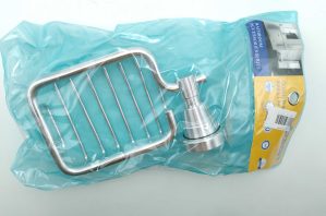 PORTE SAVON CHROME TURQUOISE