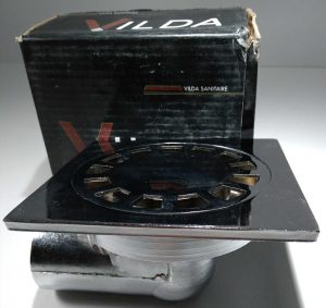 SIPHON COURS 10 CM CHROME COUDE