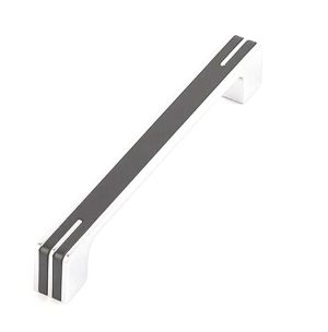 POIGNEE PLACARD CHROME 128 MM NOIR